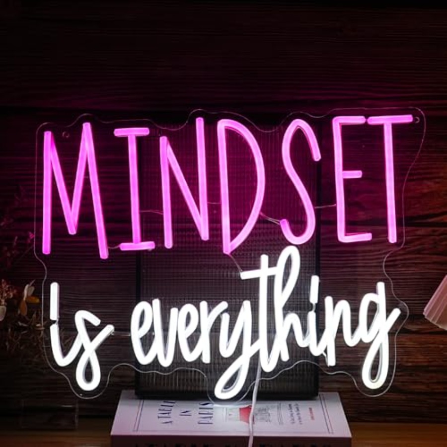 Up Lighting Decor - Mindset is Everything Neon Sign Dimmable