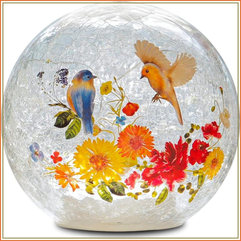 Decor Lighting Pack - Crackle Glass LED Night Light -