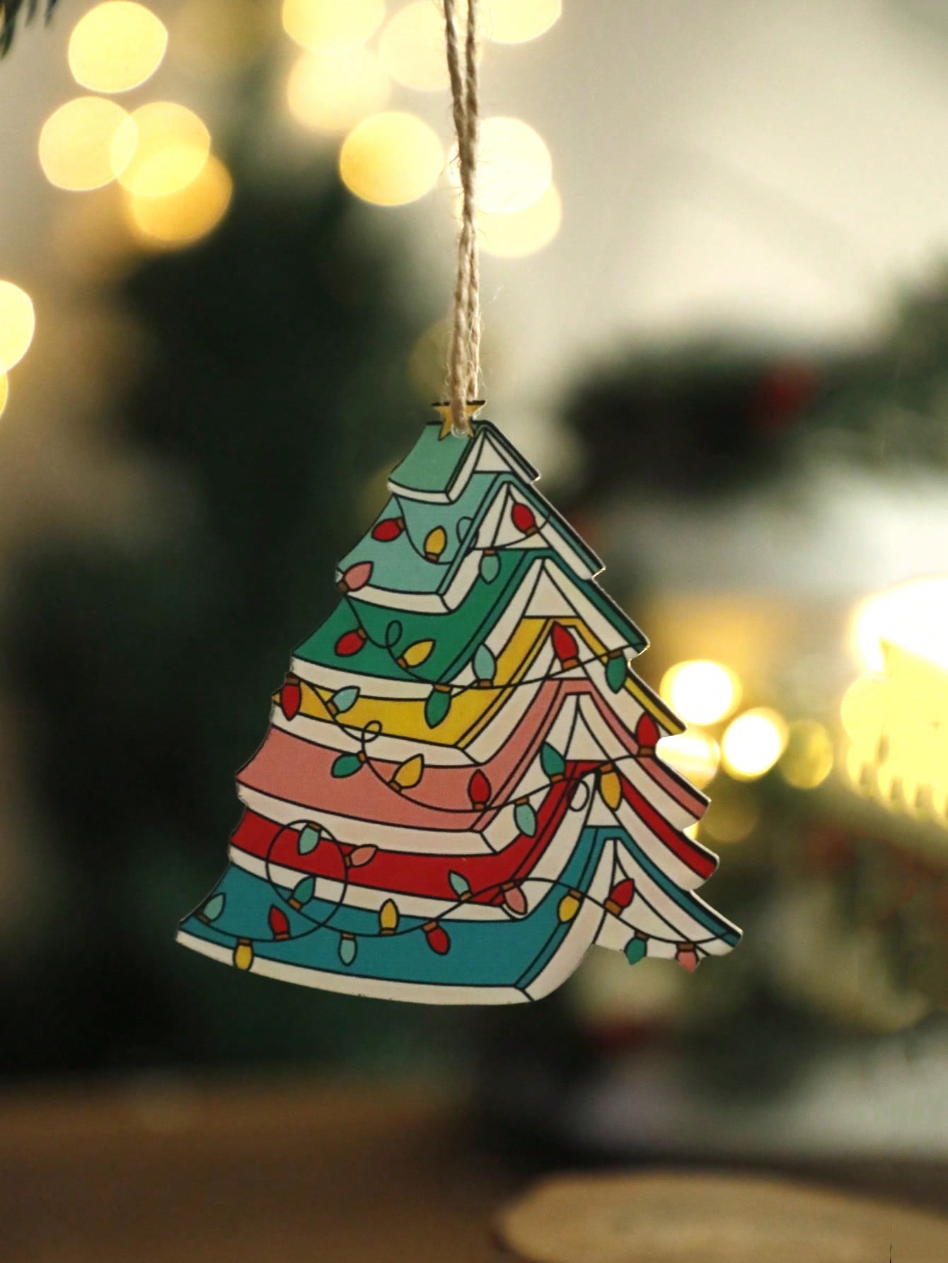 Lighting Decoration Ideas For Home - 1pc Colorful Stacked Books Christmas Tree