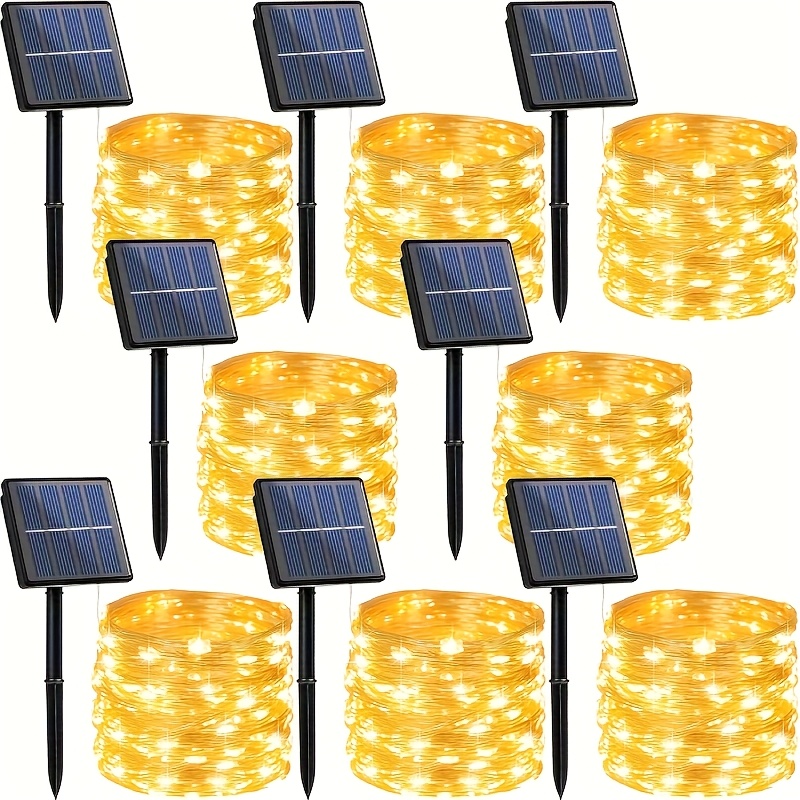 Decor Lighting Pack - 8/9-Pack Solar-Powered Outdoor String Lights –