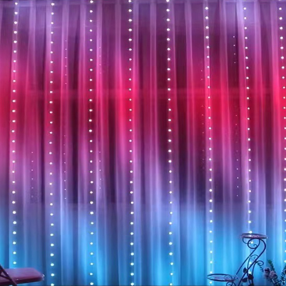 Lighting Decoration For Wedding - 3M RGB Smart LED Curtain Lights