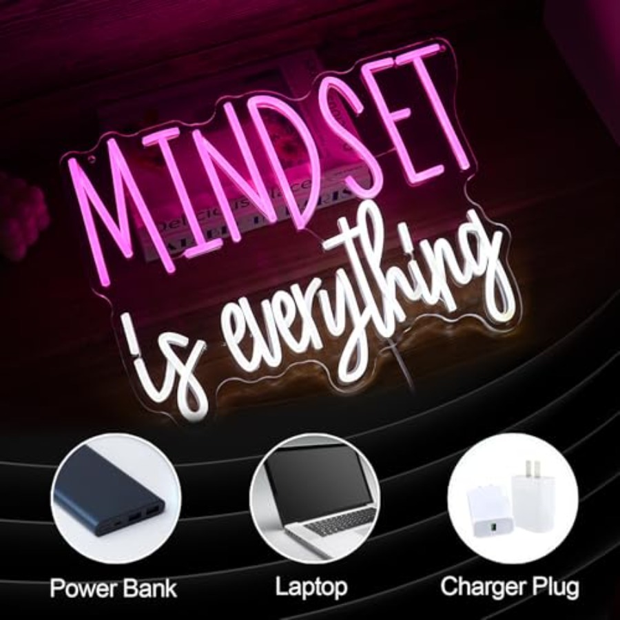 Mindset is Everything Neon Sig - Up Lighting Decor のレビューと価格