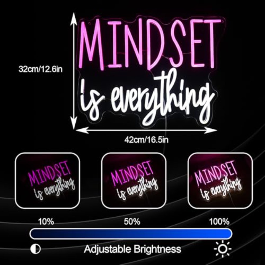 Mindset is Everything Neon Sig - Up Lighting Decor のレビューと価格