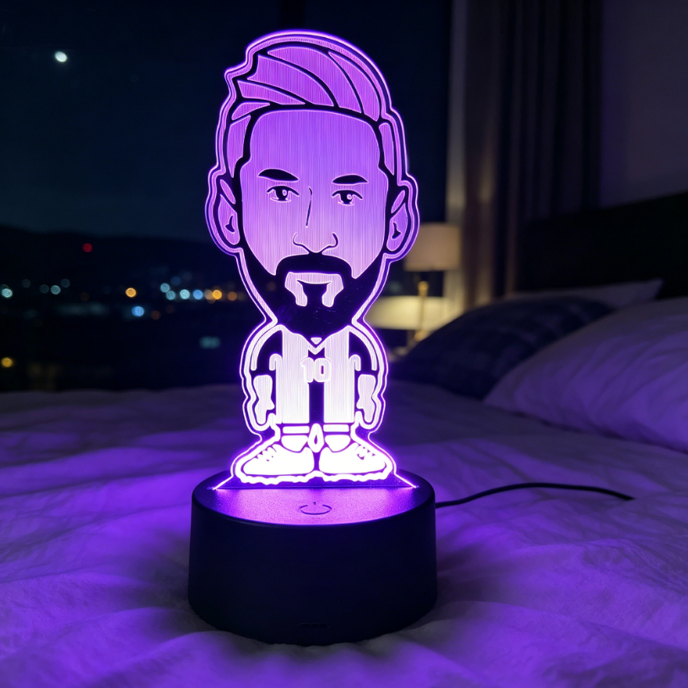 Footballer Lionel Messi 3D Acr - Lighting Room Decor Items のレビューと価格