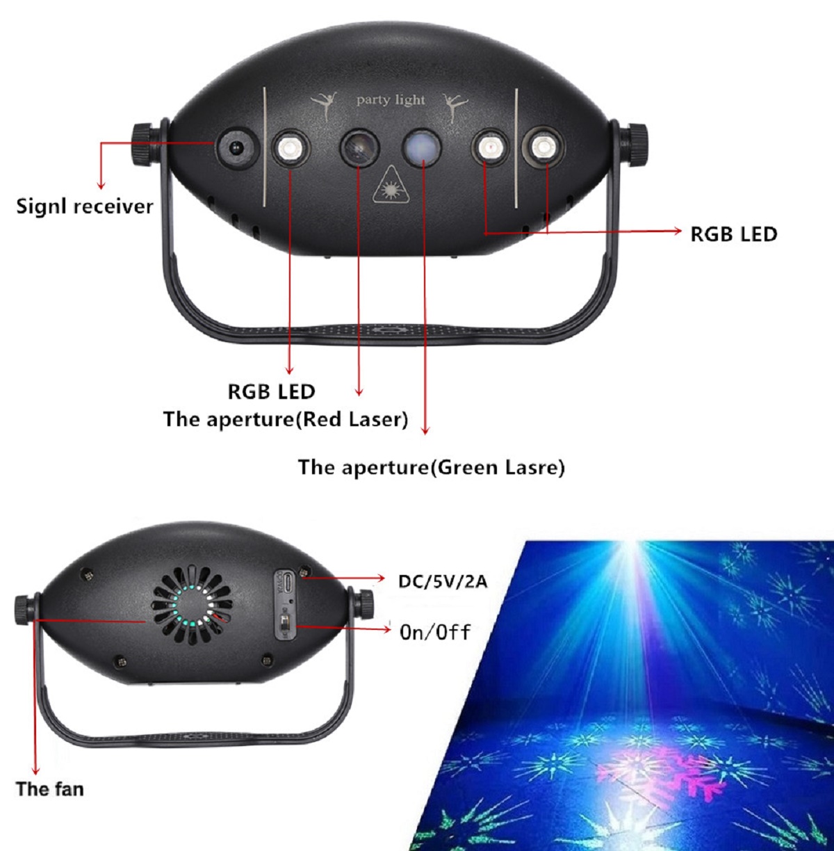RGB Disco Lights Stage DJ Part - Lighting Effect Home Decor のレビューと価格