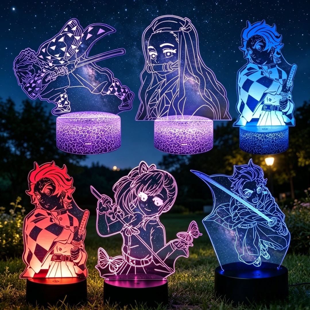 Anime Demon Slayer 3D Illusion - Decor Lighting Fans のレビューと価格