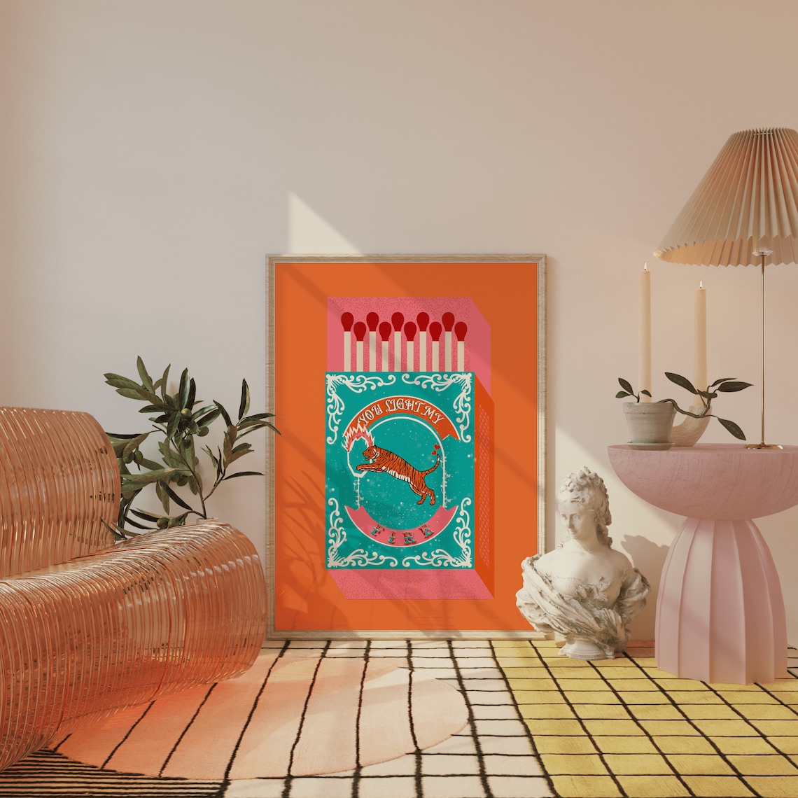 You Light My Fire Orange Match - Lighting Decor Living Room のレビューと価格