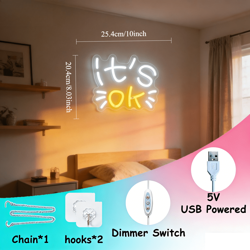 It's OK Neon Sign LED Night Li - Ok Lighting Decor のレビューと価格