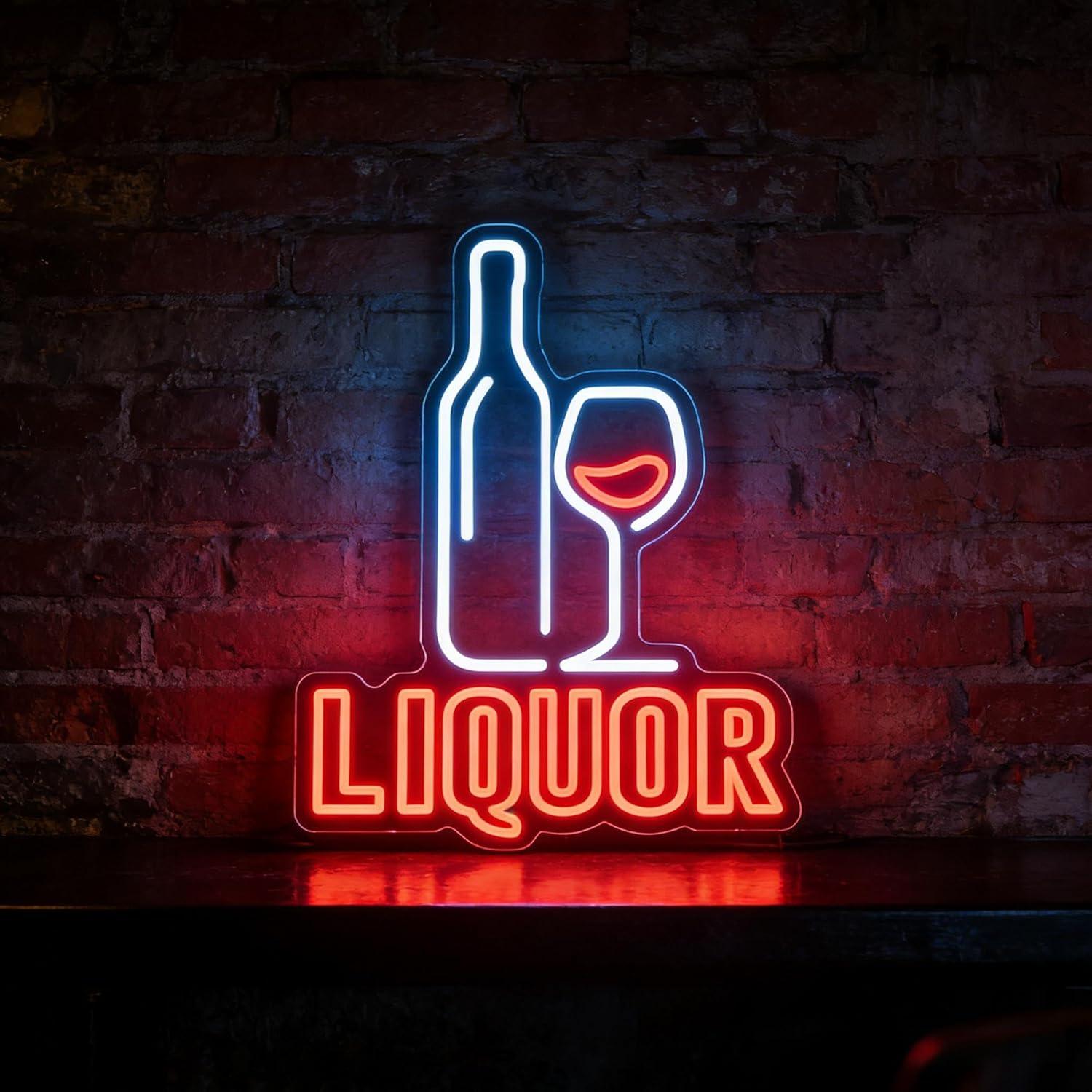 Liquor Neon Sign USB Dimmable  - Restaurant Lighting Decoration のレビューと価格