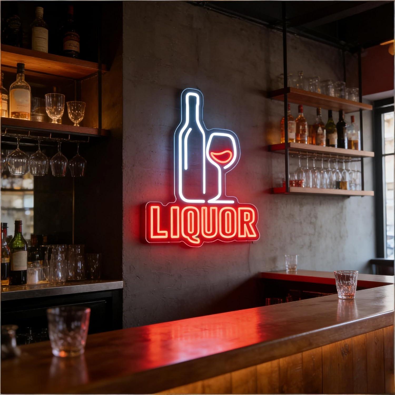 Liquor Neon Sign USB Dimmable  - Restaurant Lighting Decoration のレビューと価格