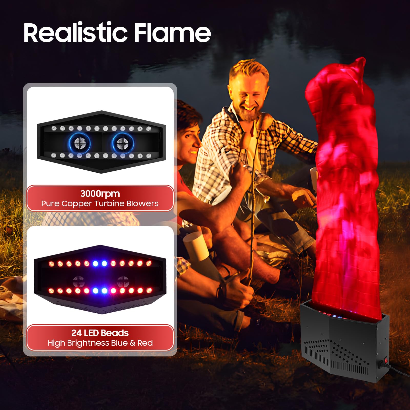 LED Silk Fire Flame Effect Lig - Lighting Effect Home Decor のレビューと価格
