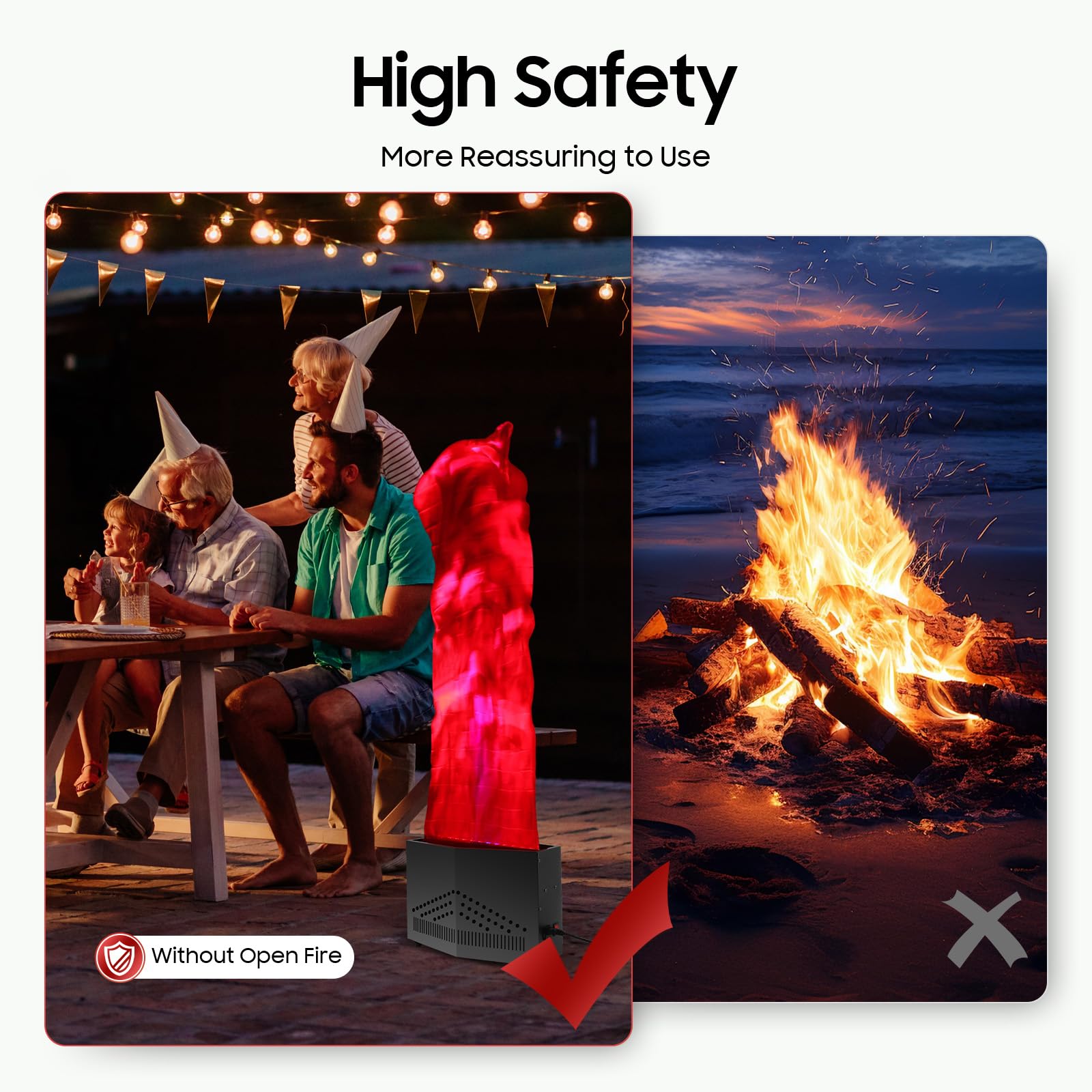 LED Silk Fire Flame Effect Lig - Lighting Effect Home Decor のレビューと価格