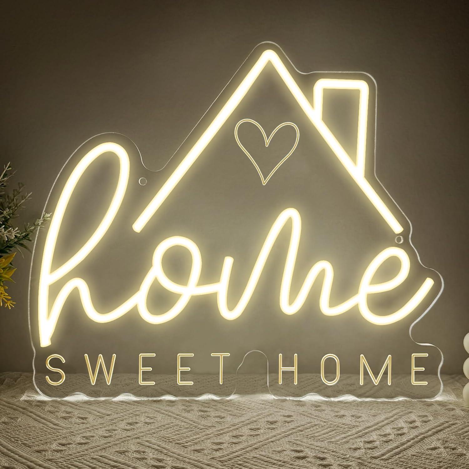 Sweet Home Neon Sign USB Dimma - Lighting Decor Living Room のレビューと価格