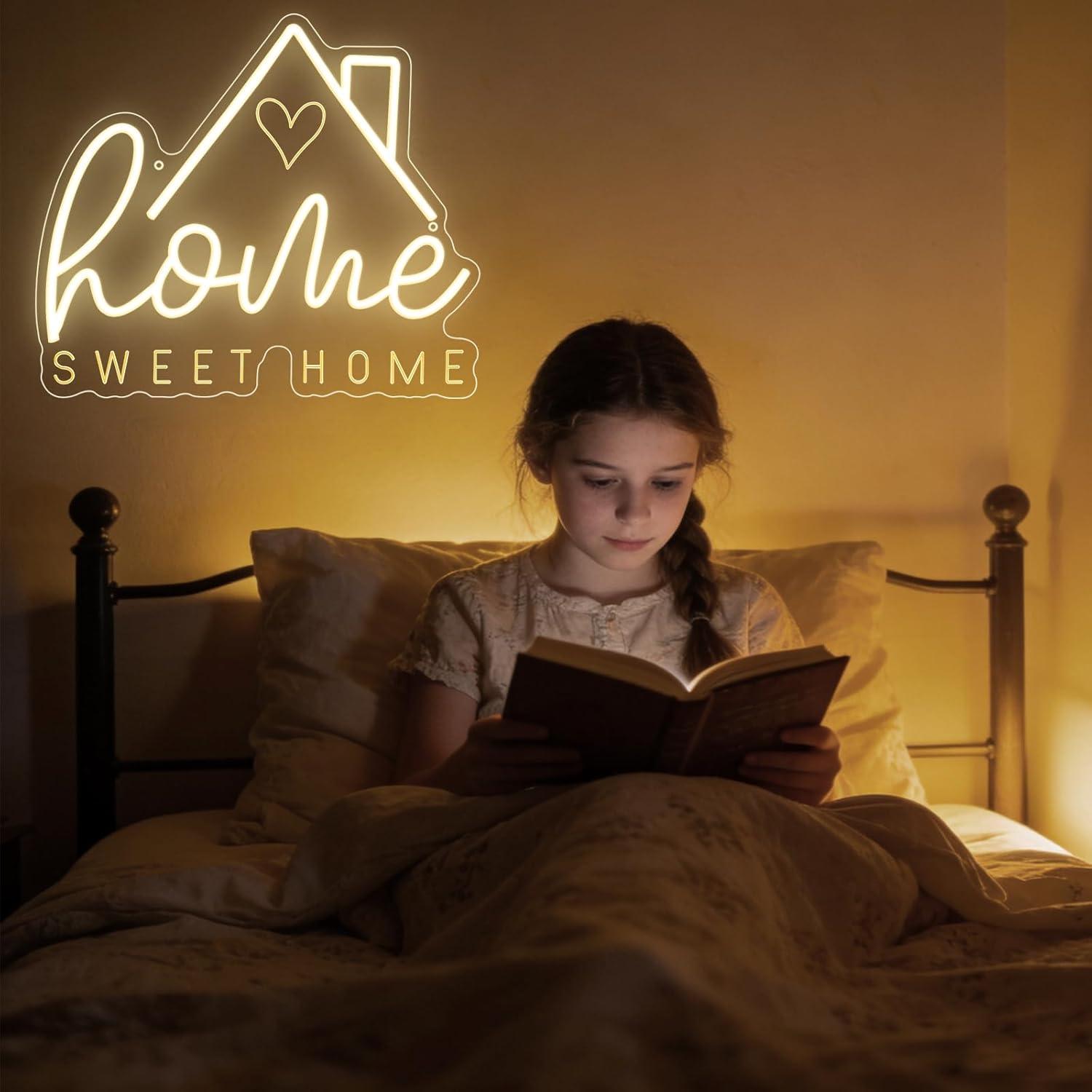 Sweet Home Neon Sign USB Dimma - Lighting Decor Living Room のレビューと価格