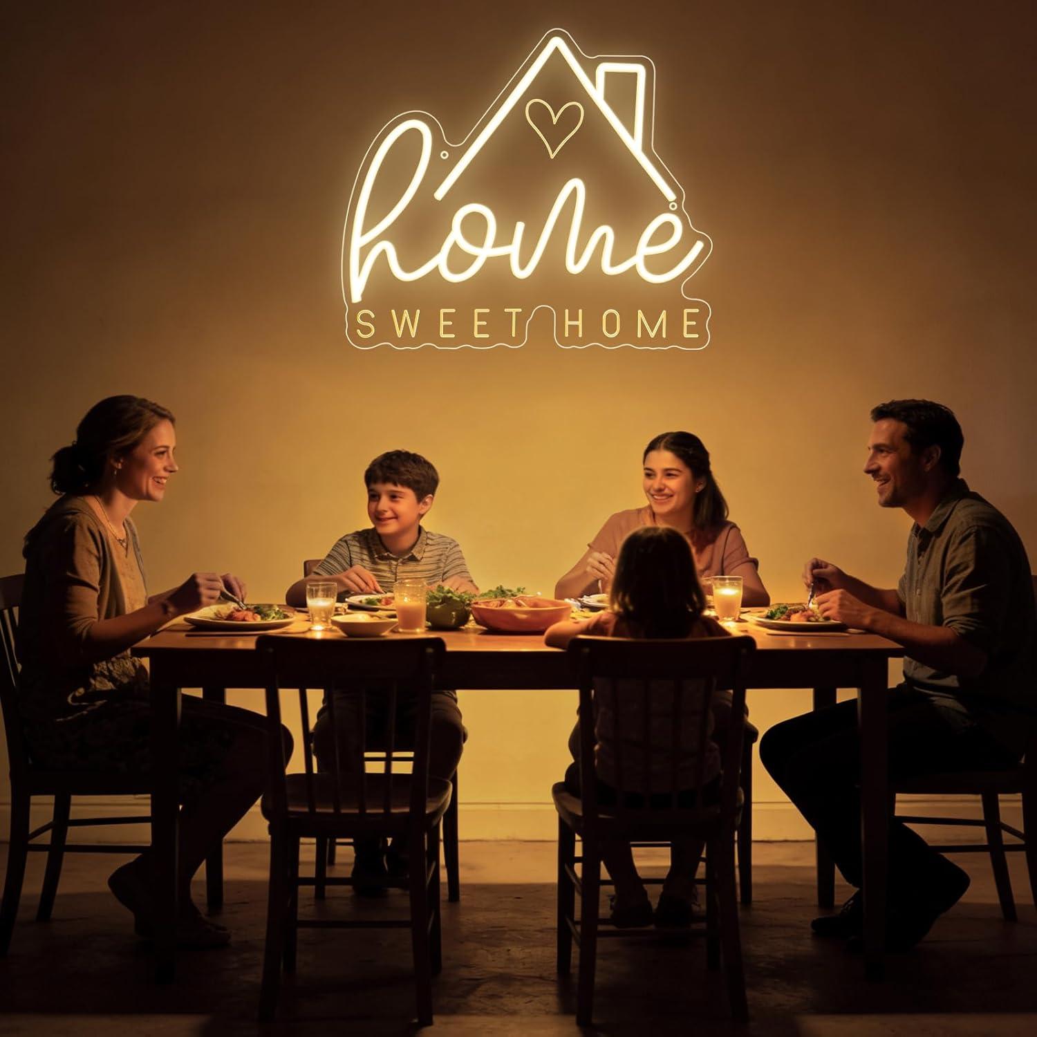 Sweet Home Neon Sign USB Dimma - Lighting Decor Living Room のレビューと価格