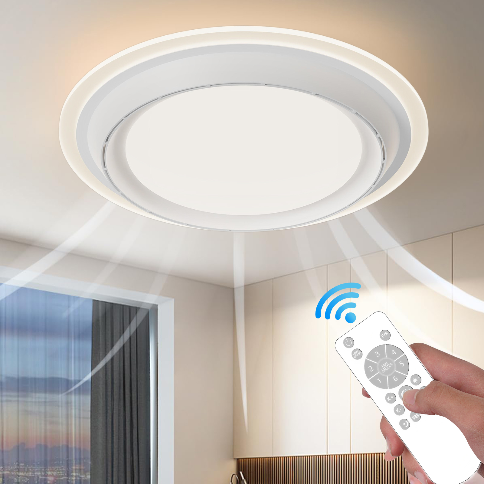 LED Ceiling Fan Lamp Home Ligh - Decor Lighting Fans のレビューと価格