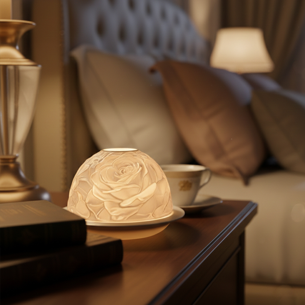 Elegant Rose Porcelain Candle  - Lighting Decor Living Room のレビューと価格