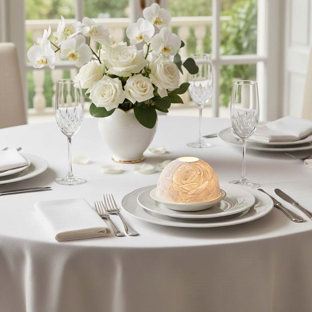 Elegant Rose Porcelain Candle  - Lighting Decor Living Room のレビューと価格