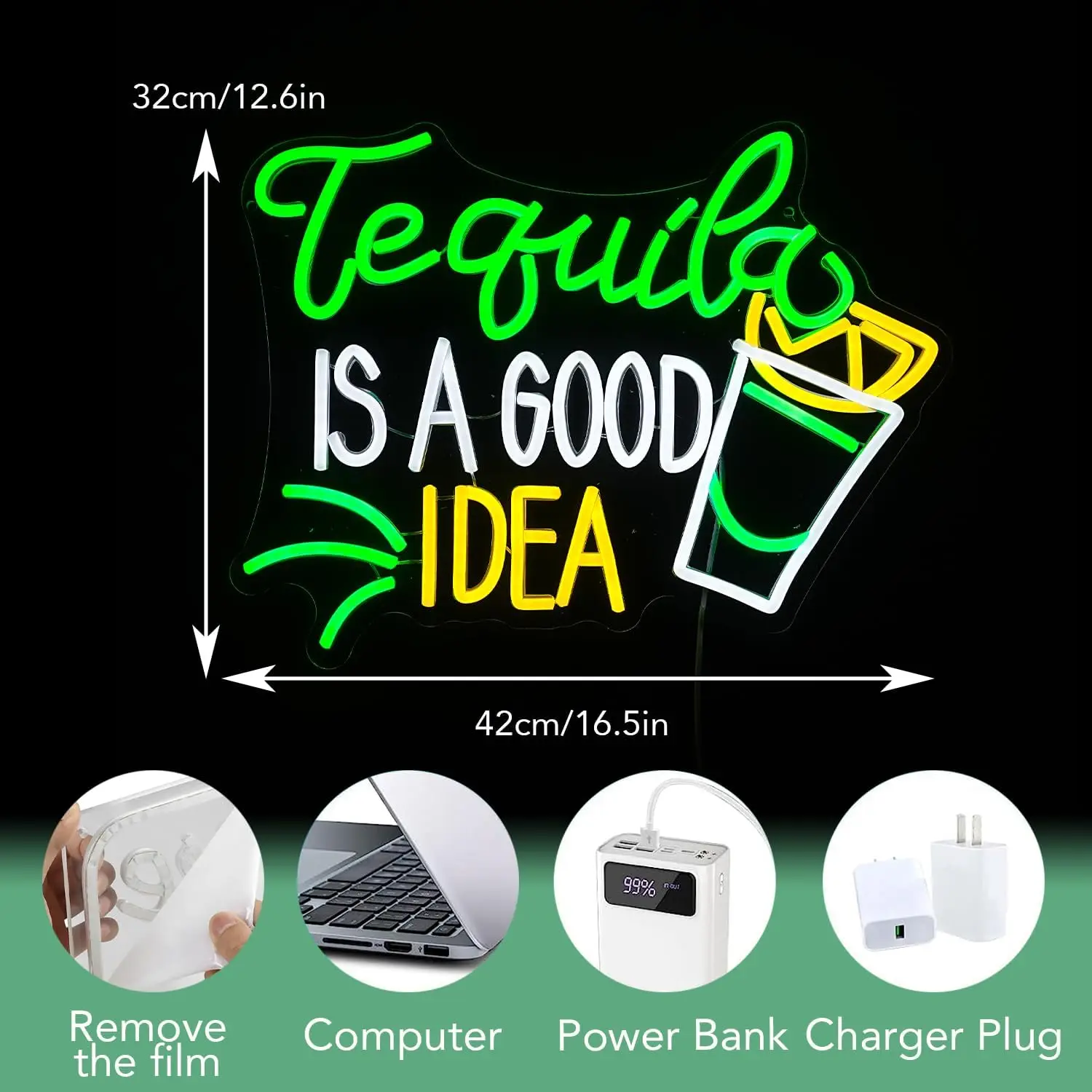 Tequila Is A Good Idea Neon Si - Lighting Decoration Ideas For Home のレビューと価格