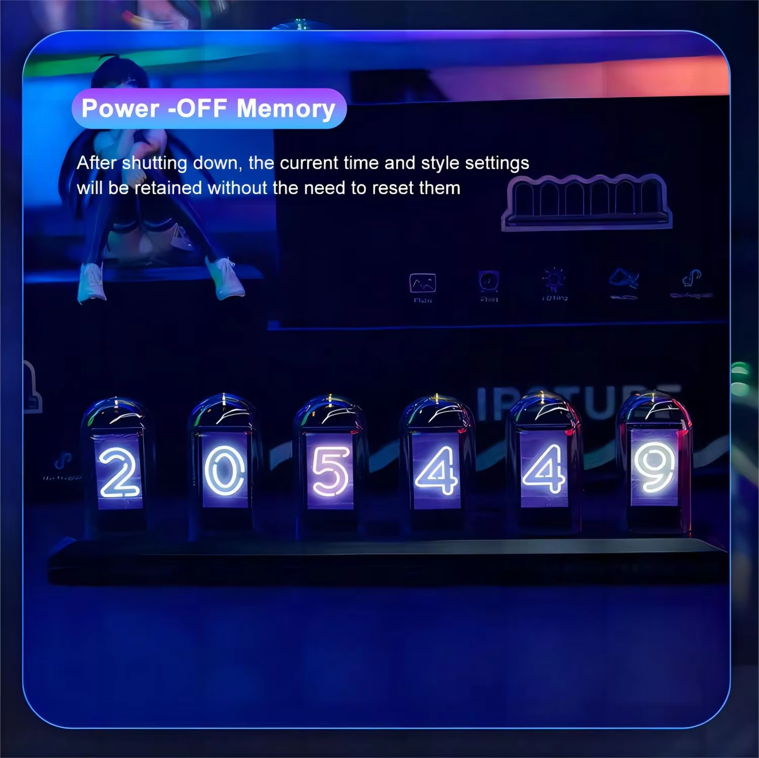 RGB Nixie Tube Clock LED Glows - Lighting Decoration Ideas For Home のレビューと価格