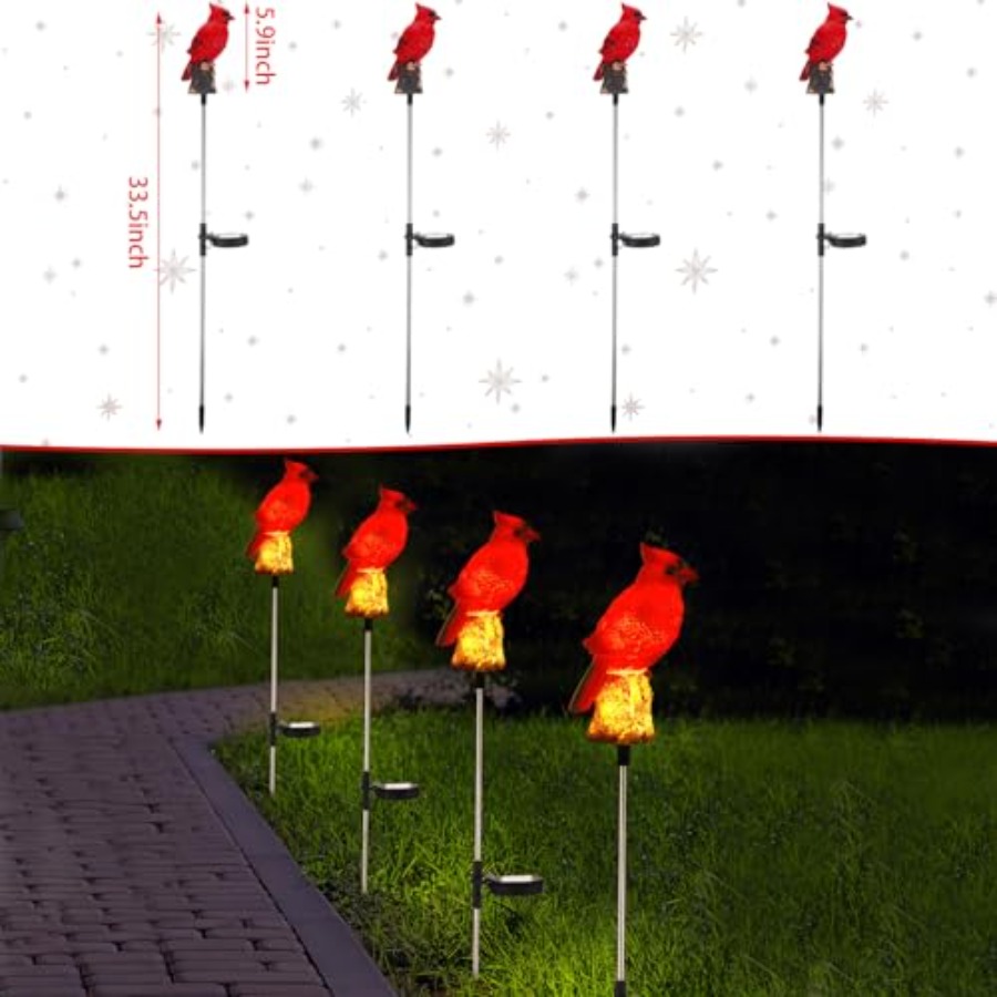 4 Pack Solar Cardinal Gifts St - Decor Lighting Pack のレビューと価格