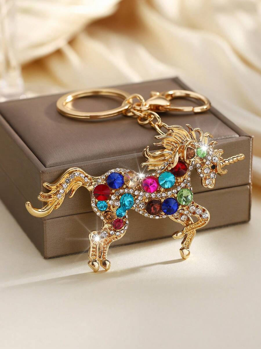 Fashion Rhinestone Unicorn Key - Pendant Lighting Christmas Decor のレビューと価格