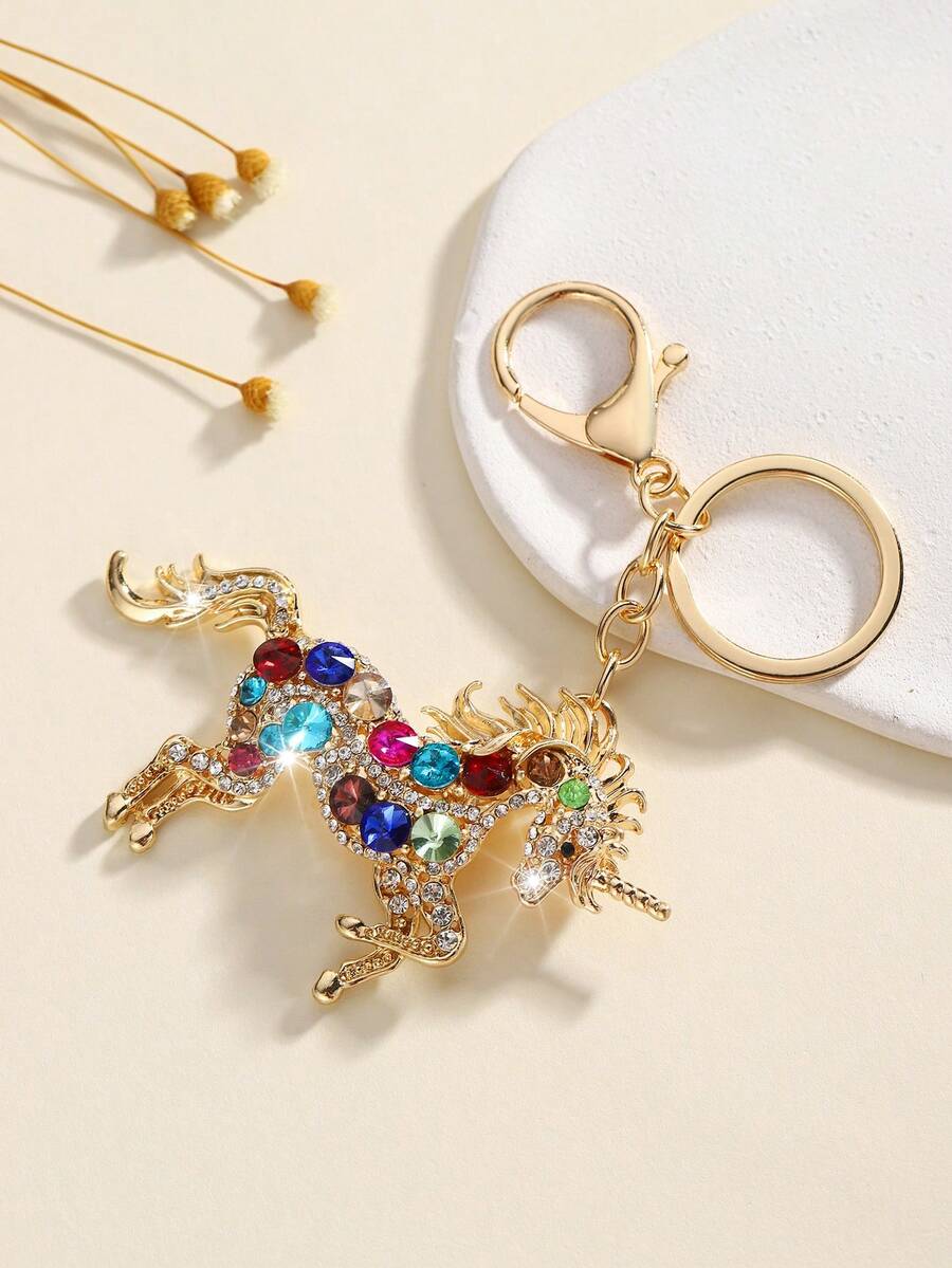 Fashion Rhinestone Unicorn Key - Pendant Lighting Christmas Decor のレビューと価格
