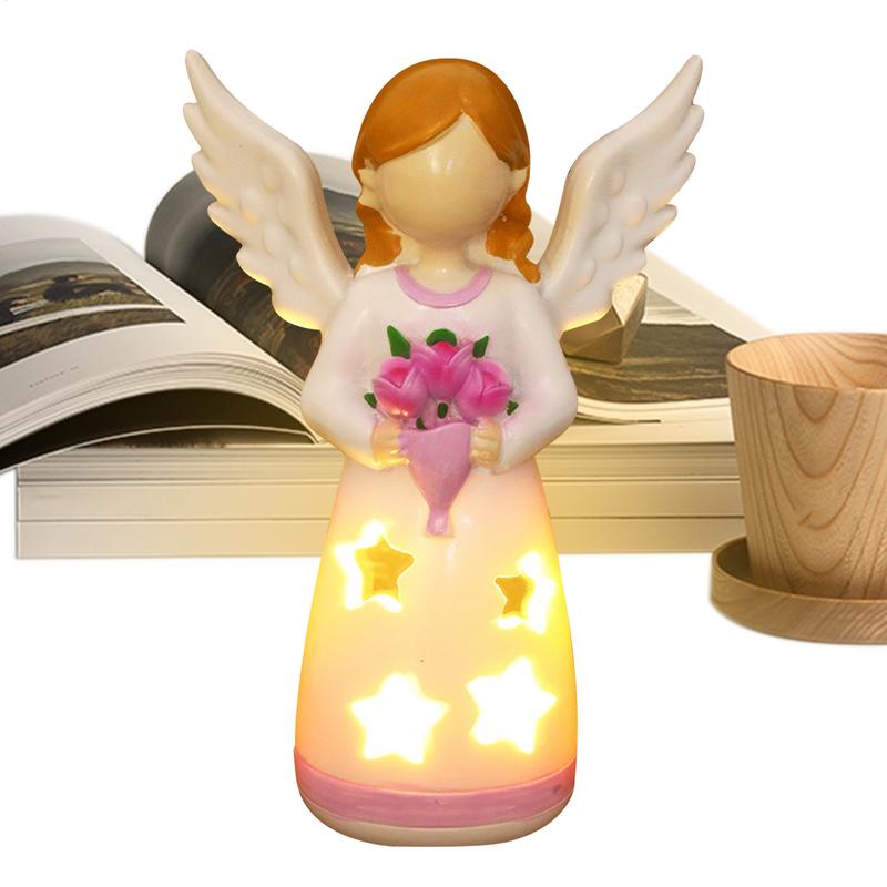 Candlestick Lamp Angel Statue  - Lighting Decor Living Room のレビューと価格