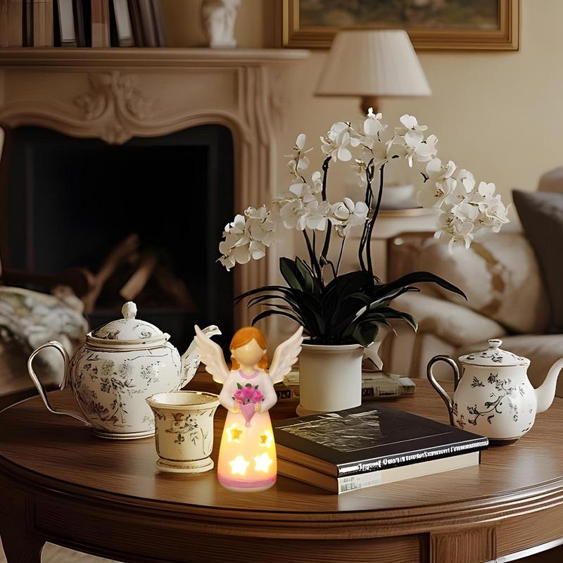 Candlestick Lamp Angel Statue  - Lighting Decor Living Room のレビューと価格