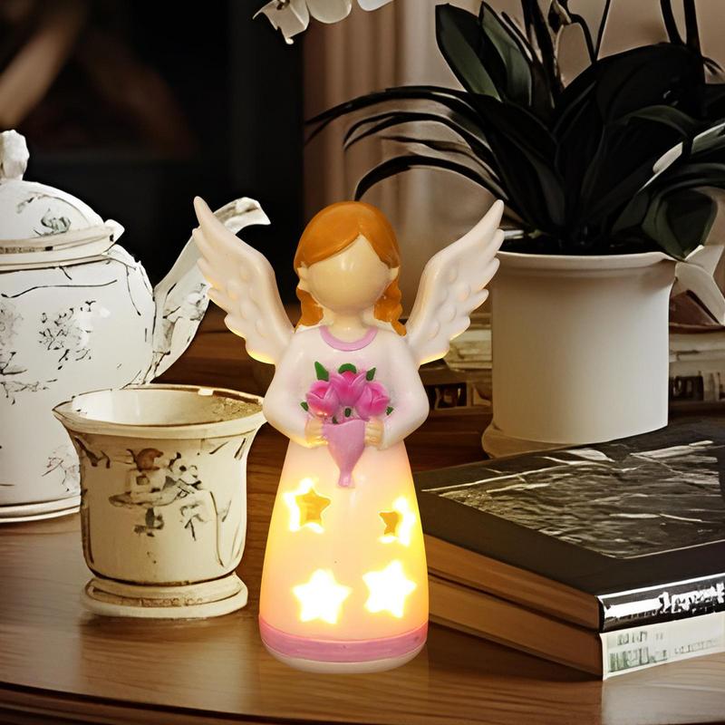 Candlestick Lamp Angel Statue  - Lighting Decor Living Room のレビューと価格