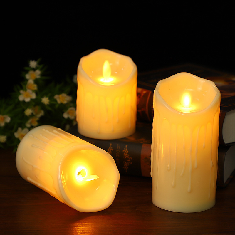 LED Candle with Tear-Effect, W - Lighting Effect Home Decor のレビューと価格