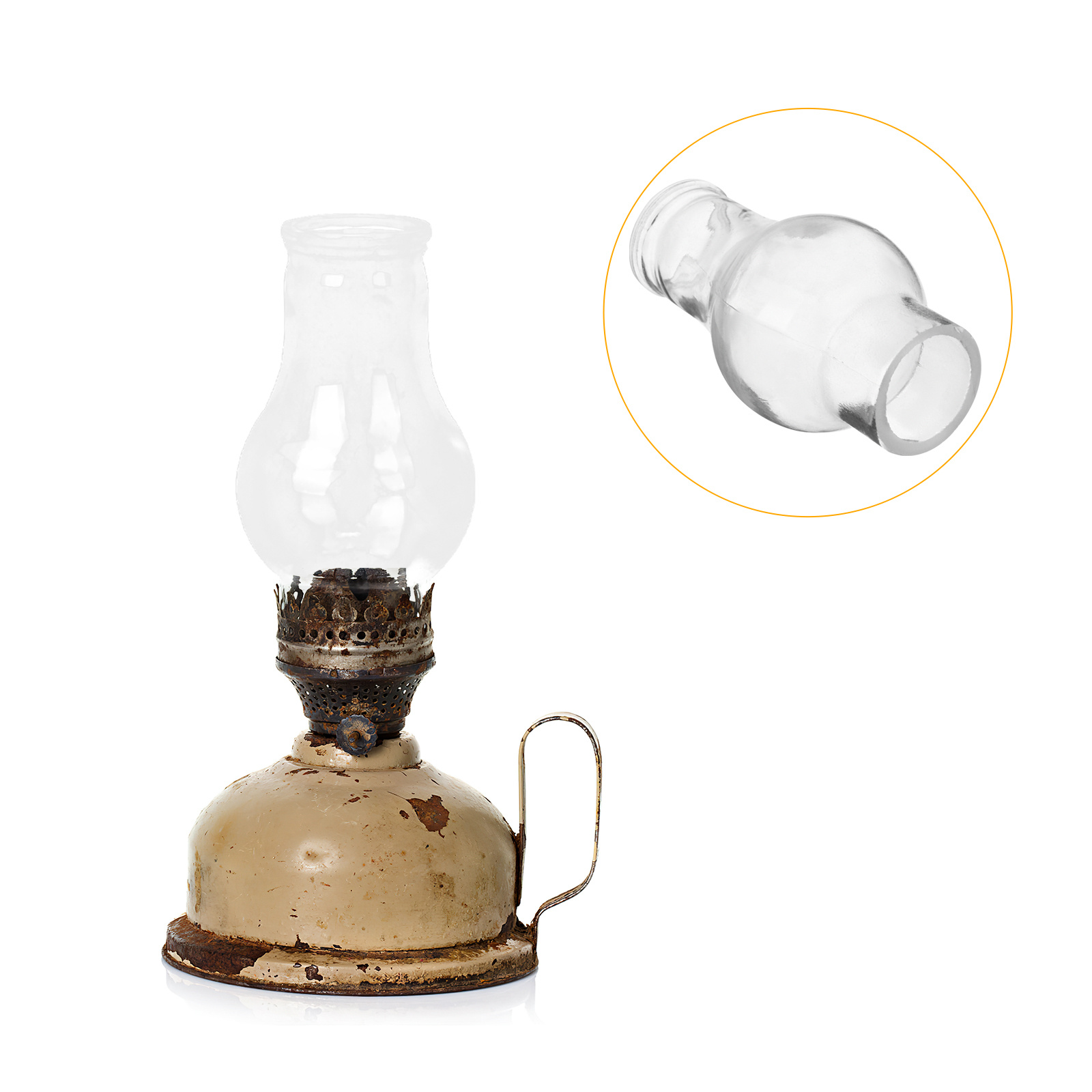 Glass Oil Lamp Shade Clear Chi - Lighting Decoration Ideas For Home のレビューと価格