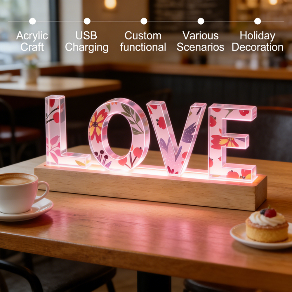 1pc Custom Name Acrylic LED Na - Lighting Decoration For Wedding のレビューと価格