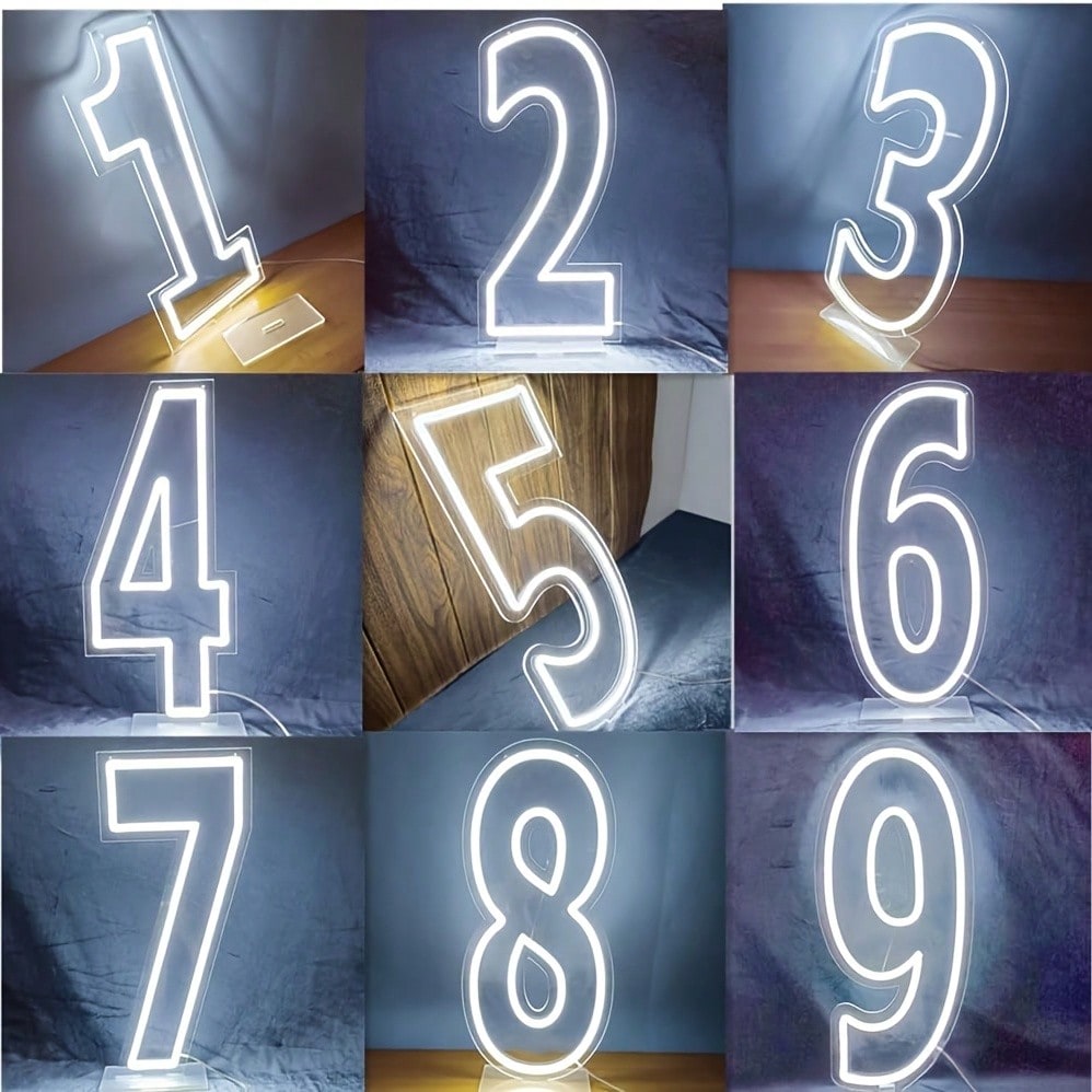 White 0-9 Single Digit LED Num - Lighting Decoration For Wedding のレビューと価格