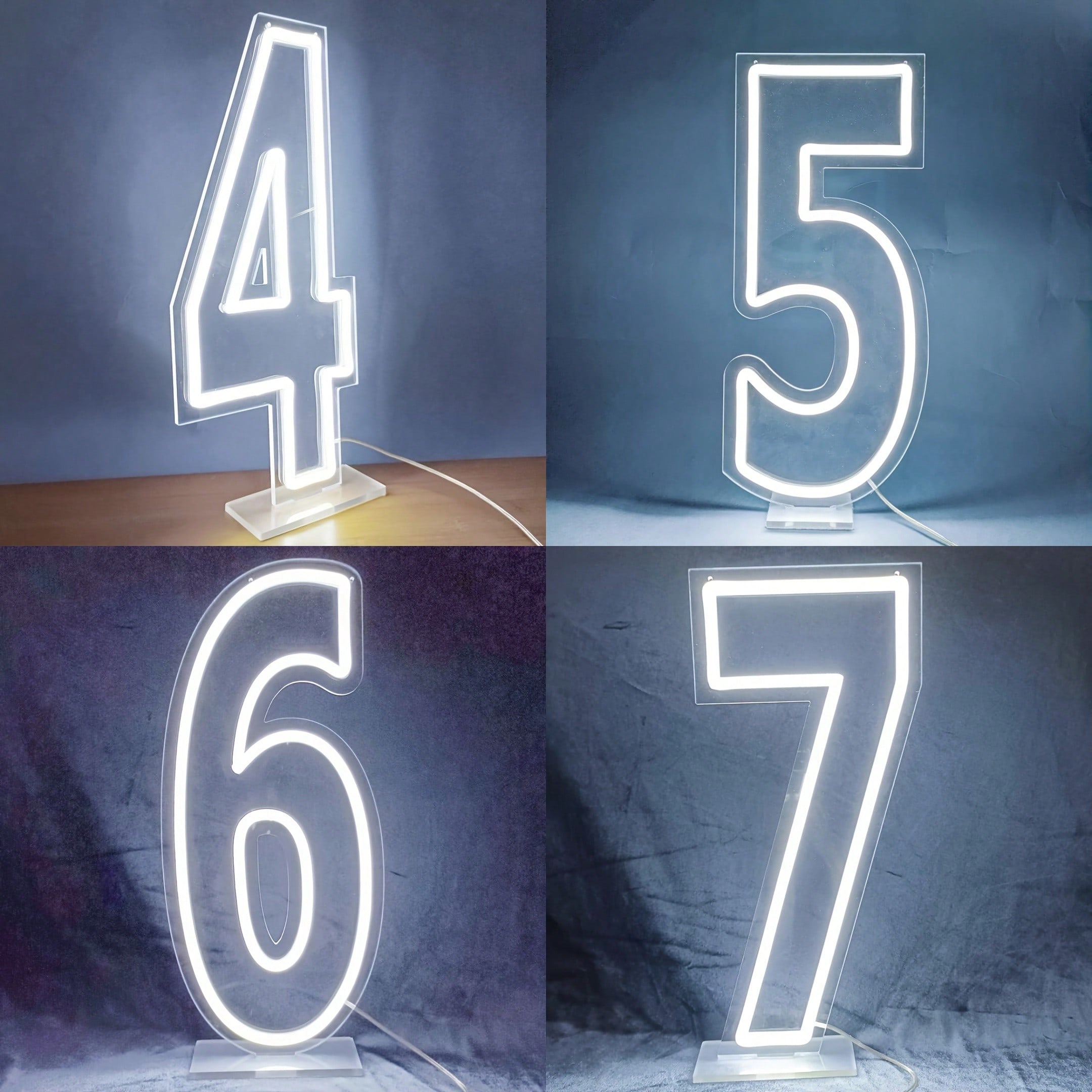 White 0-9 Single Digit LED Num - Lighting Decoration For Wedding のレビューと価格