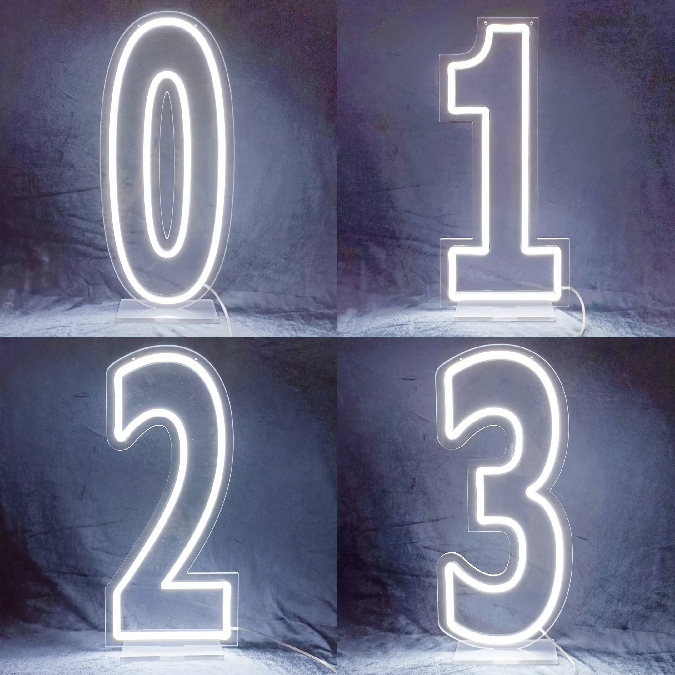 White 0-9 Single Digit LED Num - Lighting Decoration For Wedding のレビューと価格