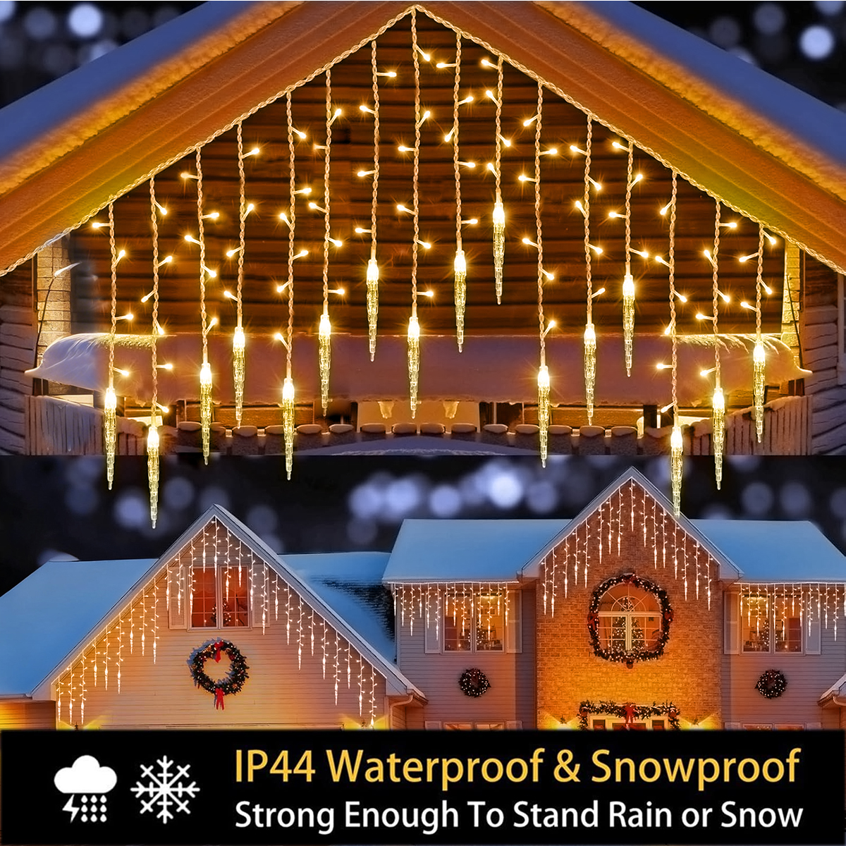 1pc 96 LED Solar Outdoor Icicl - Pendant Lighting Christmas Decor のレビューと価格