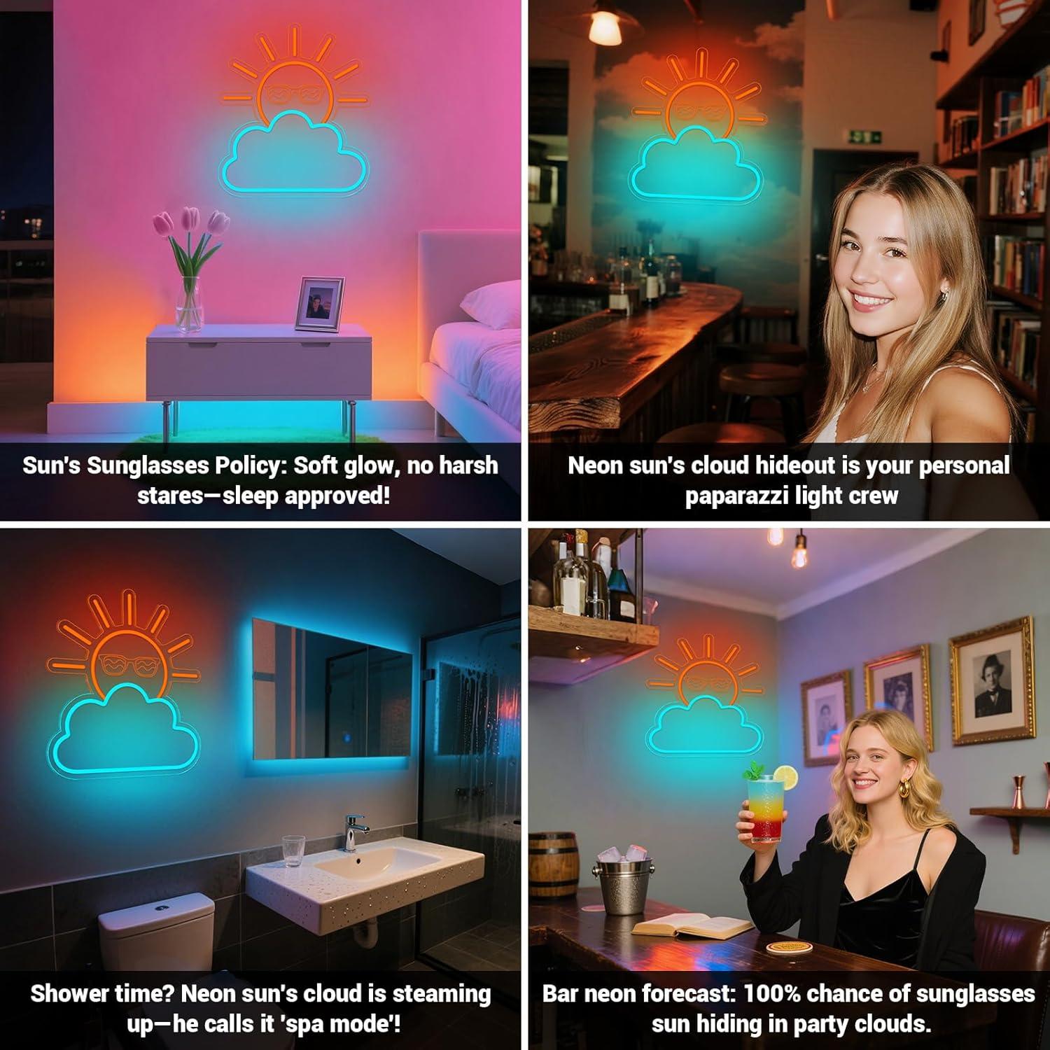 Sunrise Sunset Neon Sign USB P - Lighting Decor Living Room のレビューと価格