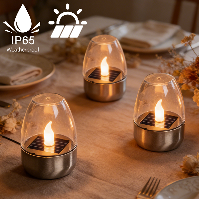 LED Solar Candles Light Flamel - Lighting Decor Living Room のレビューと価格