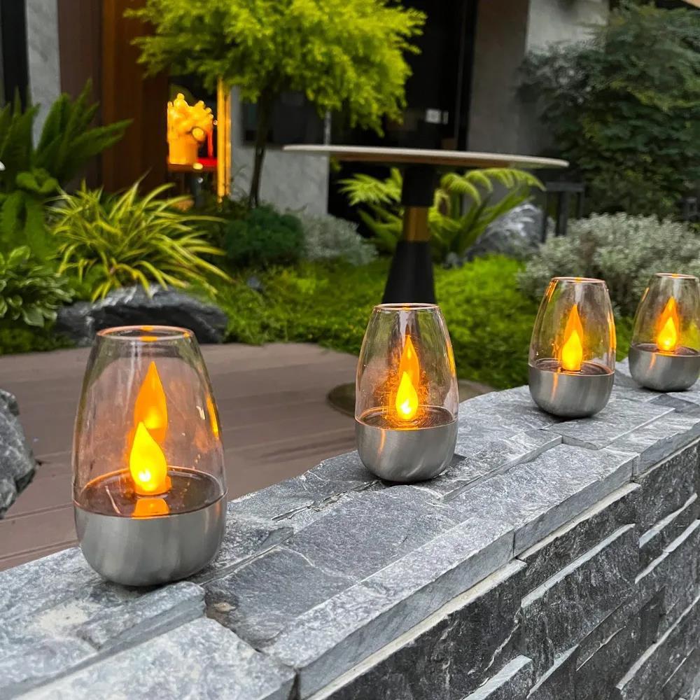 LED Solar Candles Light Flamel - Lighting Decor Living Room のレビューと価格