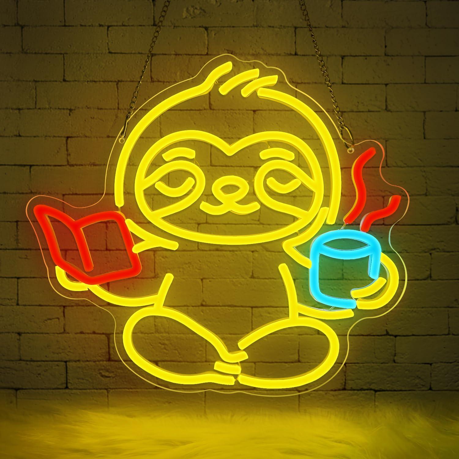 Sloth Neon Sign USB Dimmable L - Lighting Decor Living Room のレビューと価格