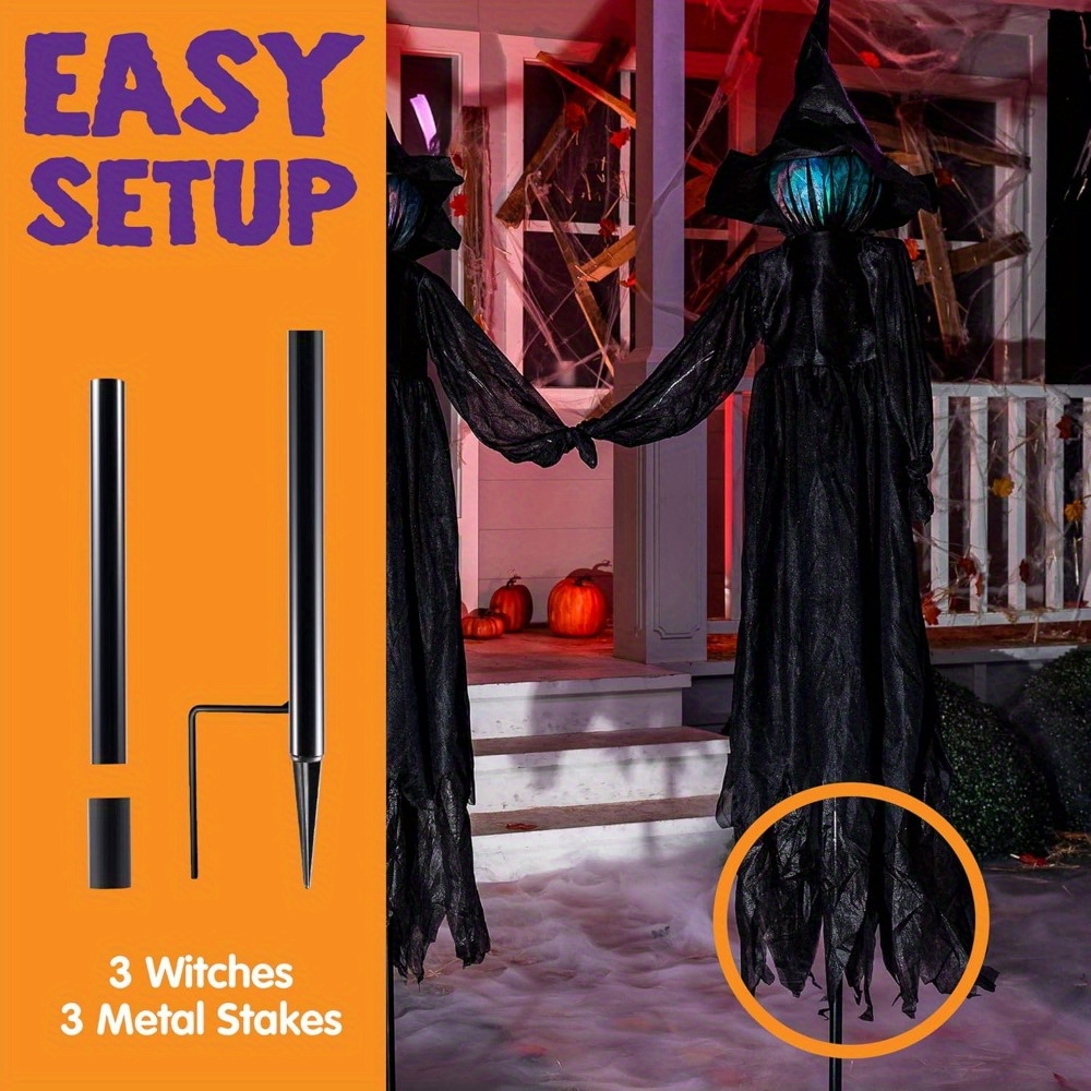 3 Pack 51'' Halloween Witch De - Decor Lighting Pack のレビューと価格
