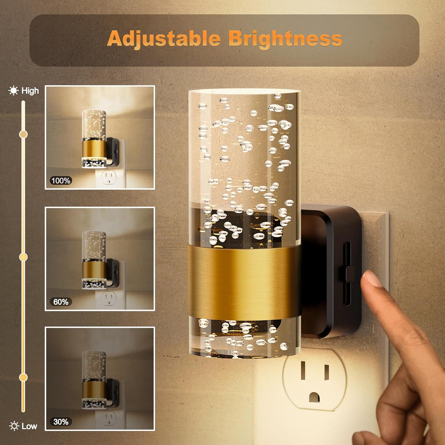 1Pcs Plug-in  LED Wall Light,  - Decor Lighting Solution のレビューと価格