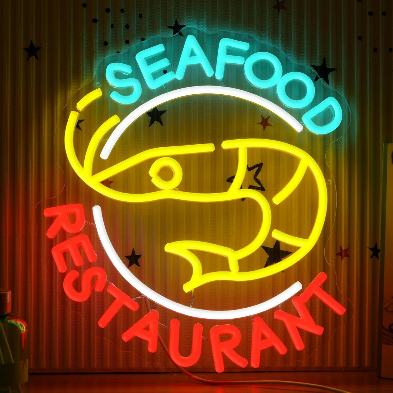 Seafood Restaurant Neon Sign D - Restaurant Lighting Decoration のレビューと価格