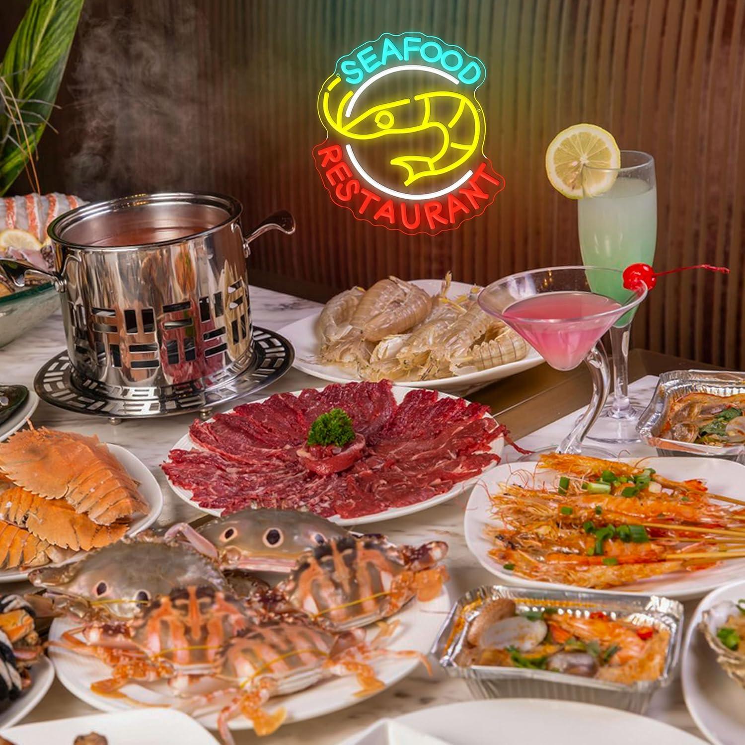 Seafood Restaurant Neon Sign D - Restaurant Lighting Decoration のレビューと価格