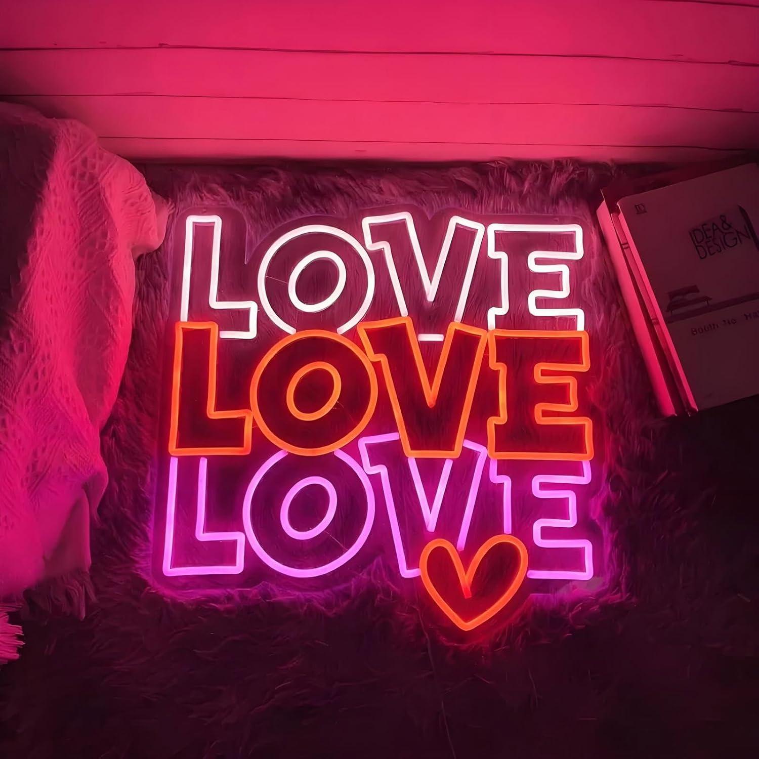 Love Neon Sign USB Dimmable LE - Lighting Decoration For Wedding のレビューと価格