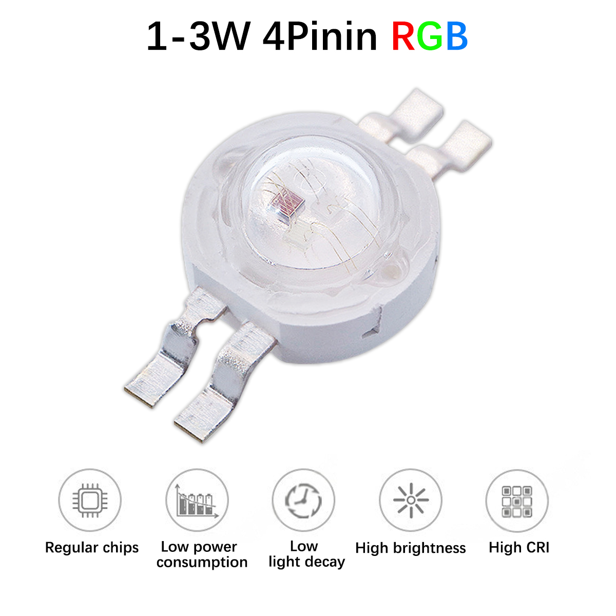 1W-3W High-Power 4-Pin RGB SMD - Decor Lighting Solution のレビューと価格