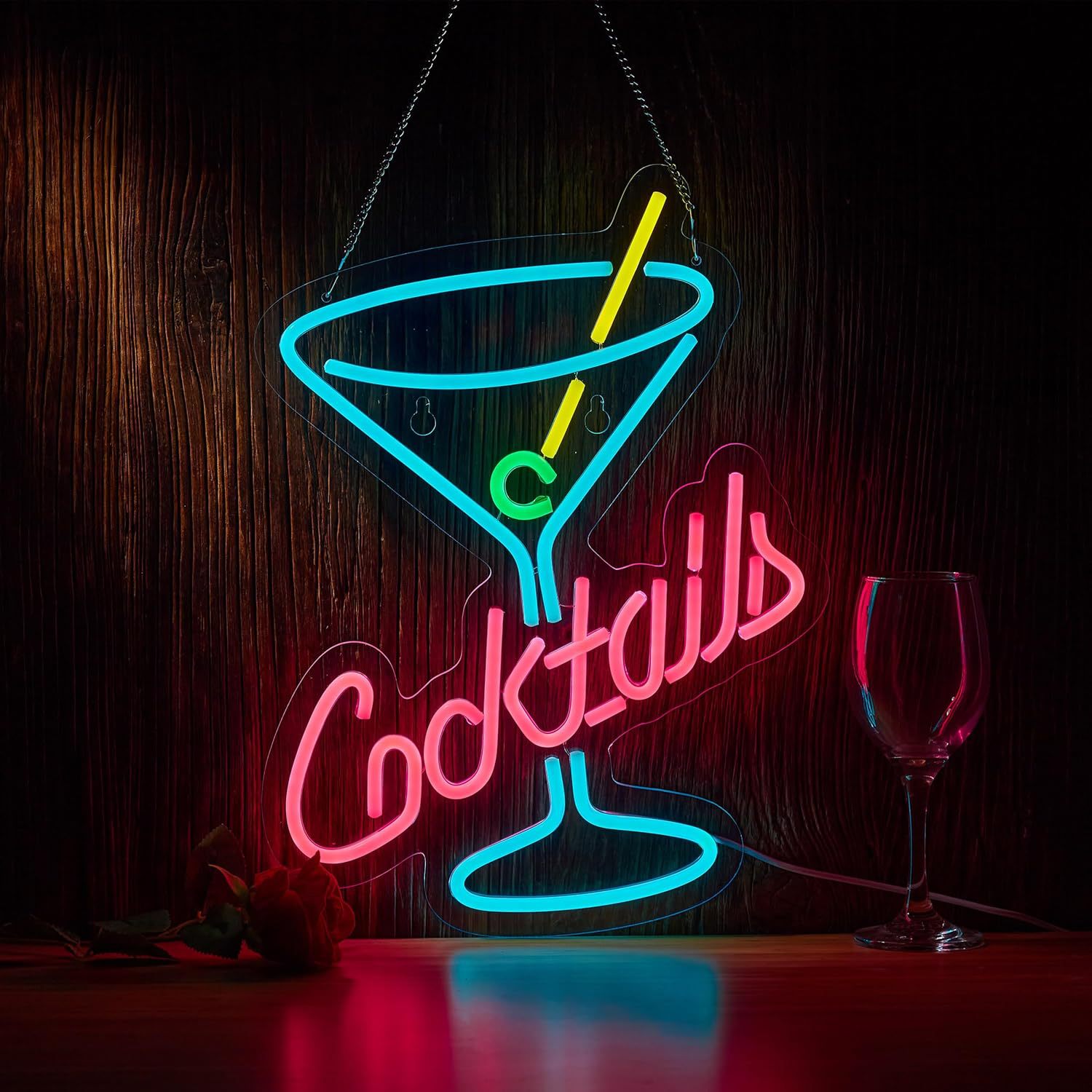 Cocktail Neon Sign, Custom Wal - Restaurant Lighting Decoration のレビューと価格