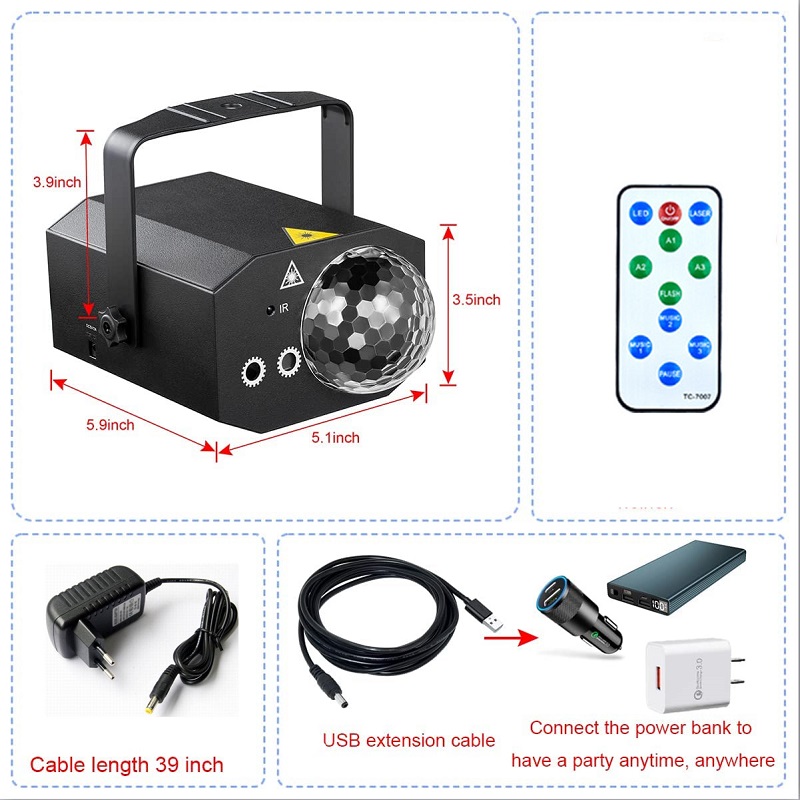 Party Lights Dj Disco Ball Lig - Lighting Effect Home Decor のレビューと価格