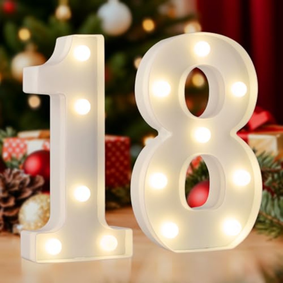 LED 18 Light Up Number, 18th B - Up Lighting Decor のレビューと価格